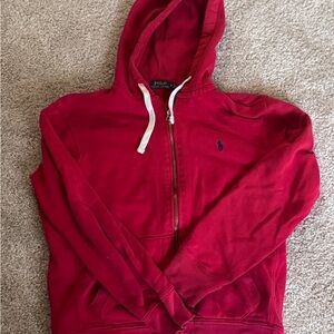 Ralph Lauren Vibrant Red Zip-Up Hoodie